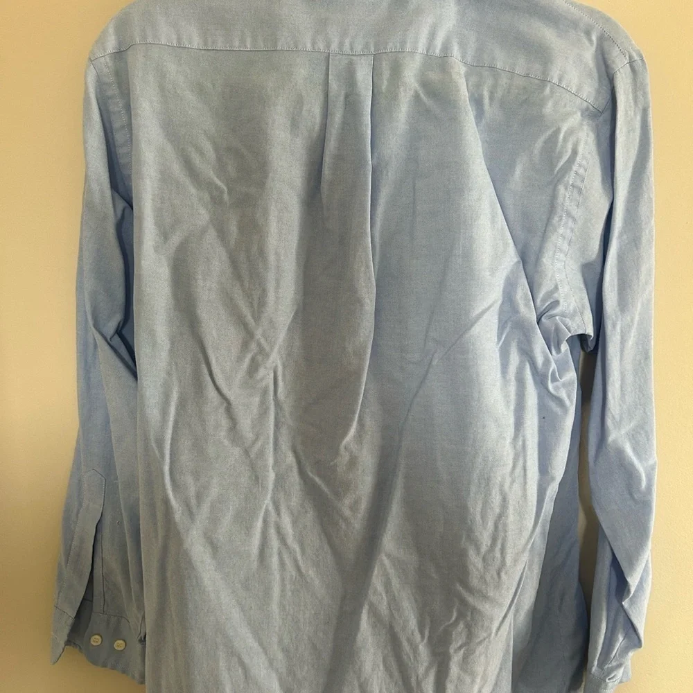 WOODMERE Men’s Button Down Shirt Size 15.5 32/33 Light Blue Oxford